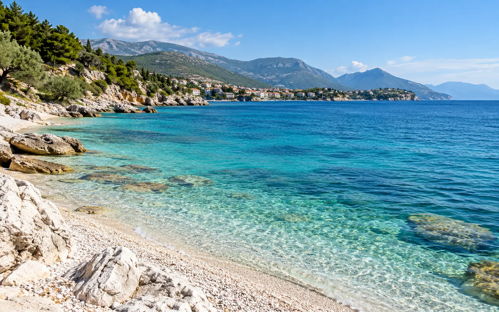 Albanian coastline on the Adriatic Sea