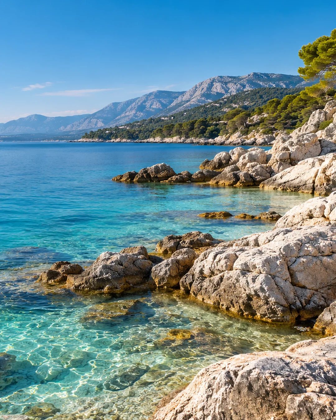 Portrait view of the Adriatic coast