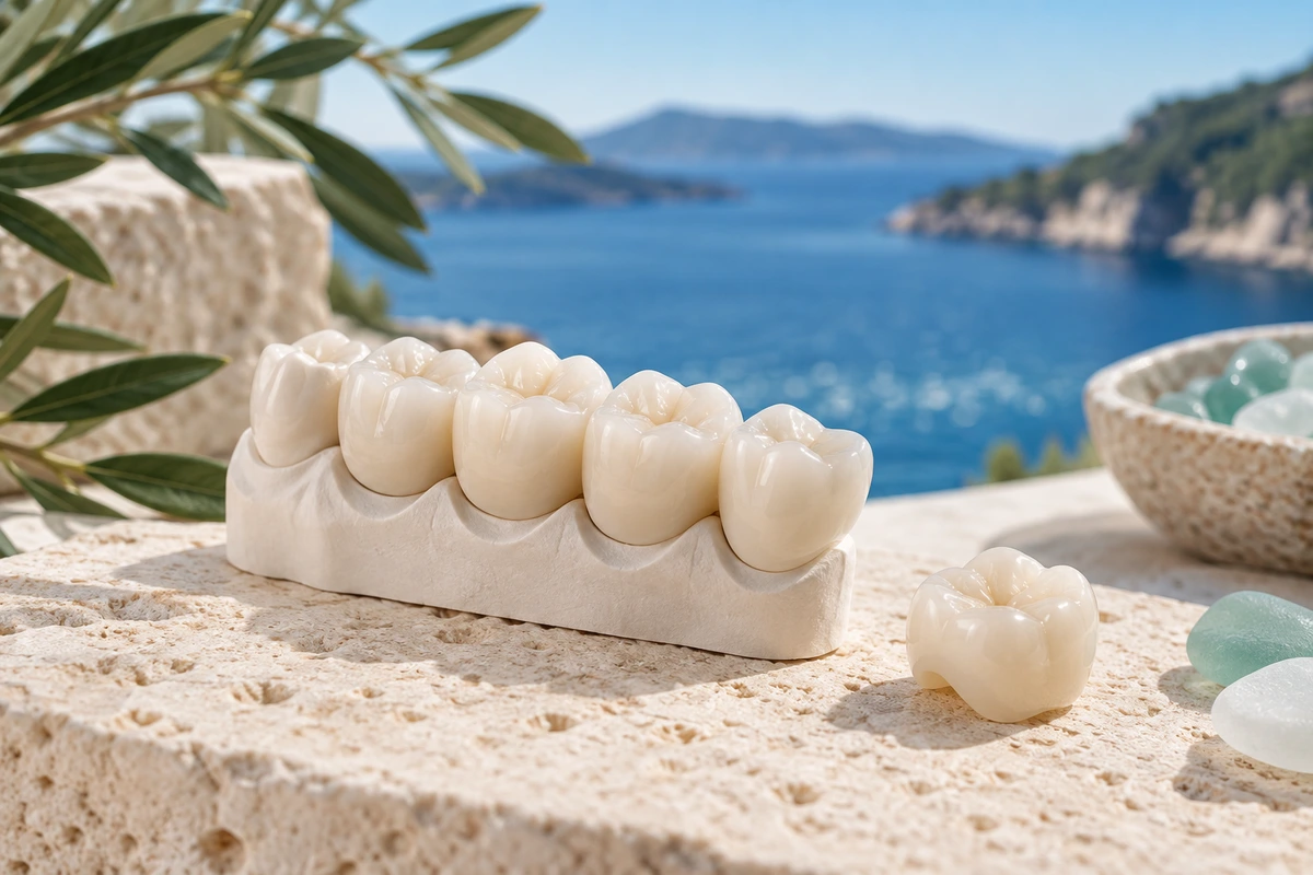 Zirconia dental crown samples