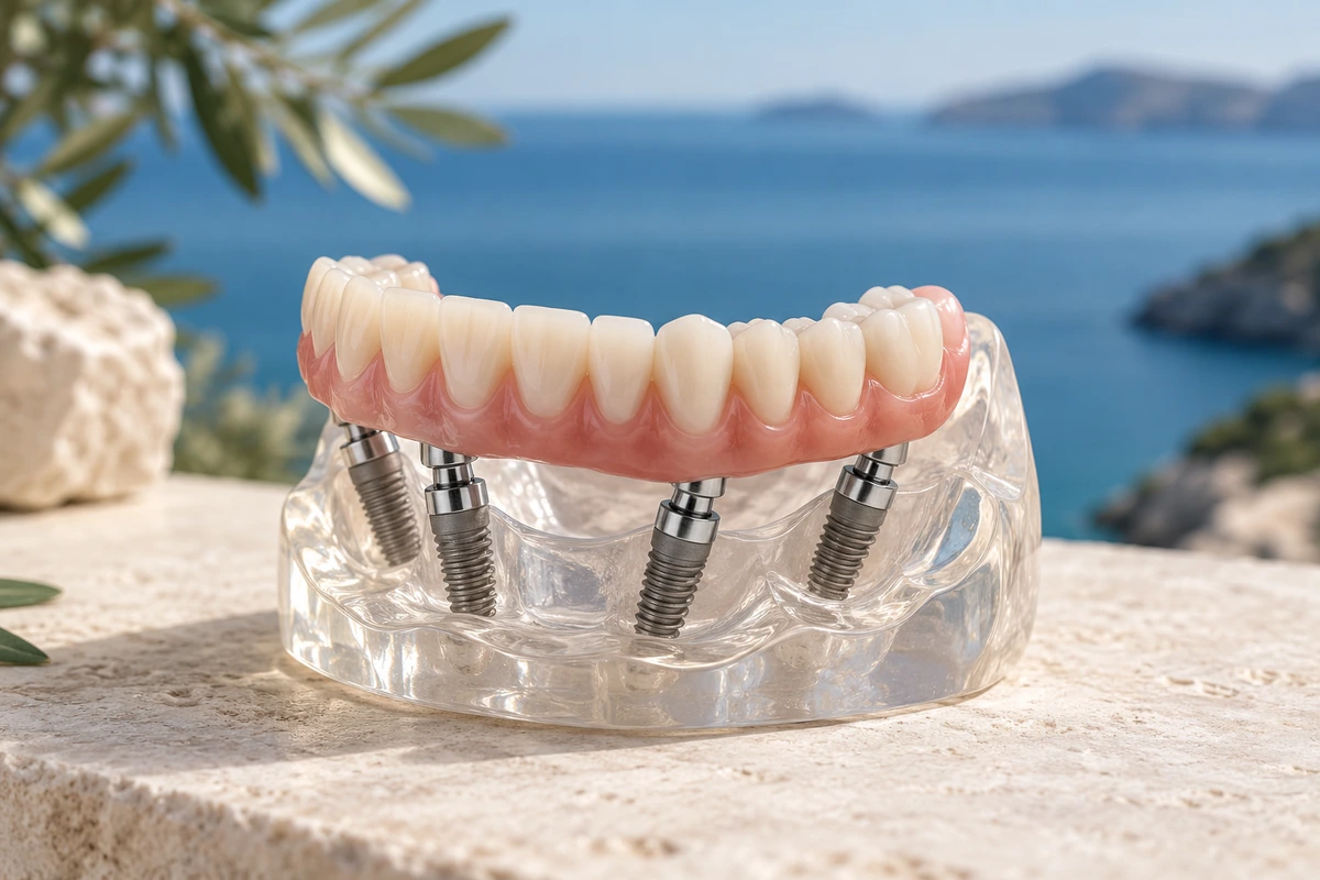 Full-arch dental prosthesis model